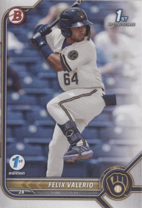 2022 Bowman 1st Edition - Felix Valerio #BPPF-128
