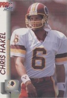 1992 Pro Set Chris Hakel #676
