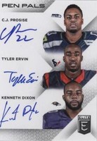 2016 Donruss Elite C.J. Prosise Kenneth Dixon Tyler Ervin #PPT-PED
