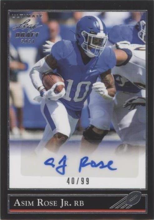 2021 Leaf Ultimate Draft Asim Rose Jr. #BG-ARJ