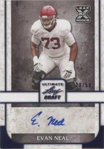 2022 Leaf Ultimate Draft Evan Neal #BA-EN1