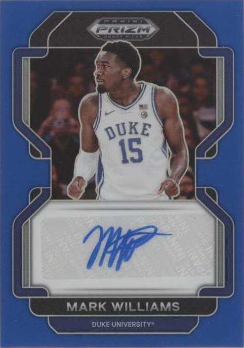 2022-23 Panini Prizm Draft Picks - Draft Picks Autographs Blue Prizm #DP-MWI Mark Williams /149 (AU, RC)
