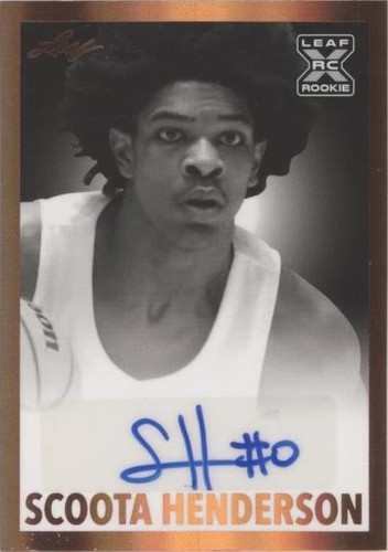 2021-22 Leaf Memories - Scoot Henderson #BW-SH1