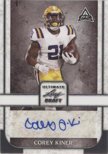 2022 Leaf Ultimate Draft Corey Kiner #BA-CK2