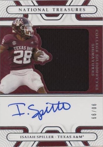 2022 Panini National Treasures Collegiate Isaiah Spiller #SS-ISP