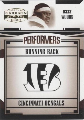 2005 Donruss Gridiron Gear Ickey Woods #P-22