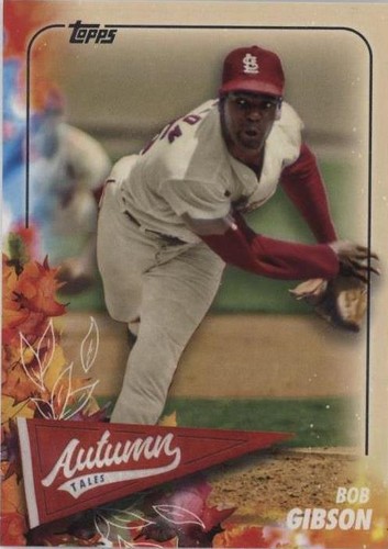 BOB GIBSON ST.LOUIS CARDINALS 2010 LEAF ICONS FULL NAME AUTO