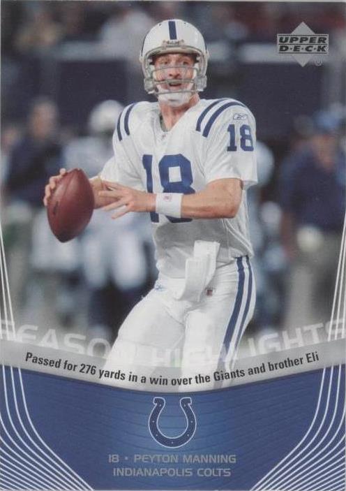 2007 Upper Deck Indianapolis Colts Super Bowl XLI Peyton Manning #SH1