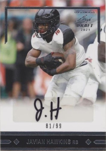 2021 Leaf Ultimate Draft Javian Hawkins #GLR-JH1