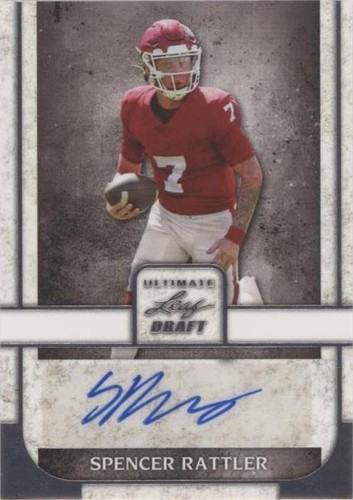 2022 Leaf Ultimate Draft Spencer Rattler #BA-SR1