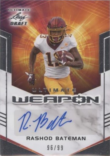 2021 Leaf Ultimate Draft Rashod Bateman #UW-RB2