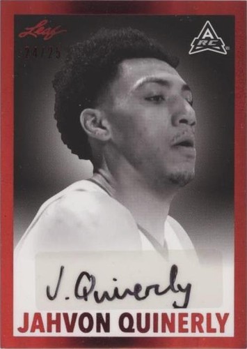 2021-22 Leaf Memories - Jahvon Quinerly #BW-JQ1