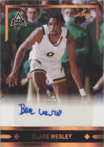 2021-22 Leaf Memories - Blake Wesley #GLR-BW1
