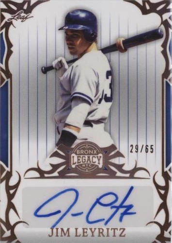 2023 Leaf A Bronx Legacy - Jim Leyritz #BA-JL1