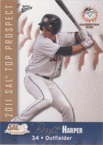 2011 MultiAd Sports South Atlantic League Top Prospects - Bryce Harper #10