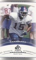 2003 SP Authentic David Tyree #187