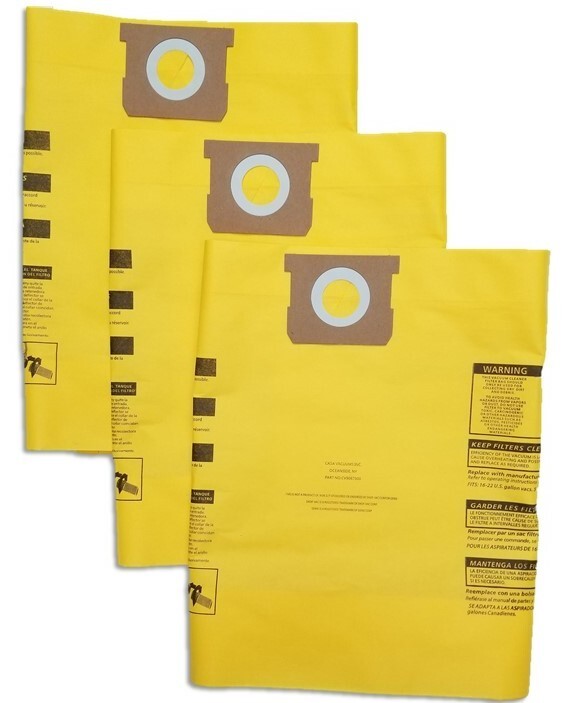 Replacement Shop-Vac 9067300, Type J, 15-22-Gallon Bag, 90673 90673-00 3 Pack