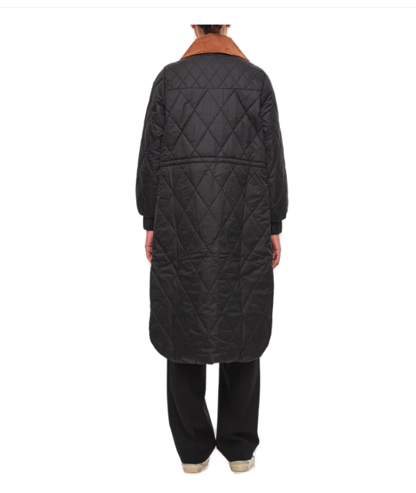 Pre-owned Barbour Marsett Longline Quilted Msrp$420 Warm Attractive Practical Comfortable In Black & Sage Tartan