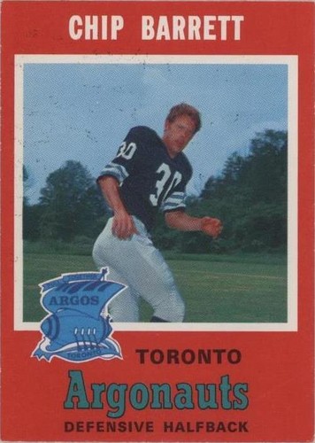 1971 O-Pee-Chee Canadian Football League Chip Barrett #6