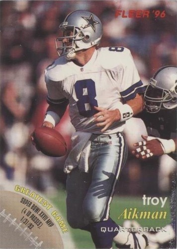 1996 Fleer Shell FACT Troy Aikman #9