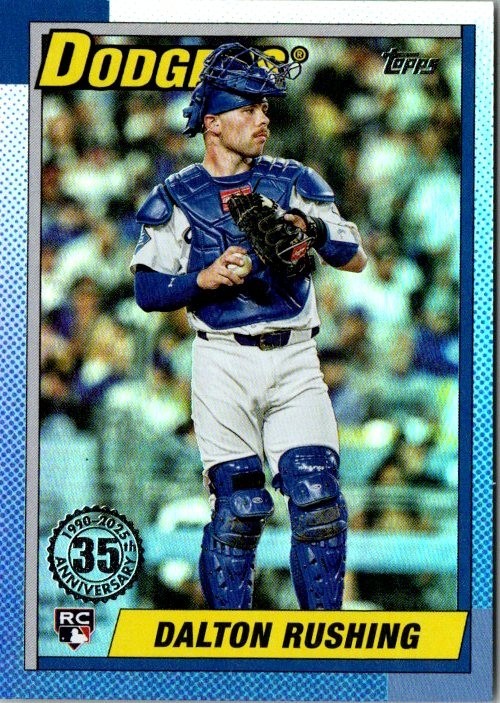 2025 Topps Update Dalton Rushing 1990 Topps Foil #U90-5 RC Dodgers Baseball