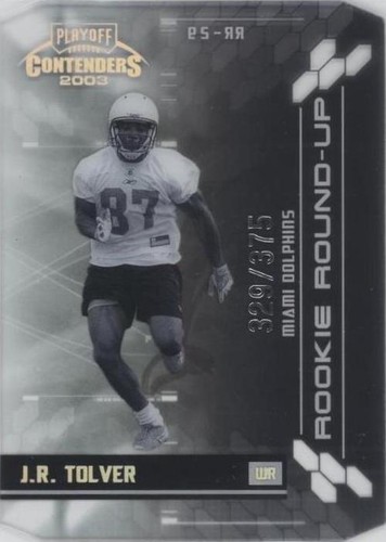 2003 Playoff Contenders J.R. Tolver #RR-29