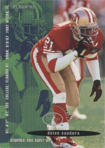 1995 Fleer Shell FACT Deion Sanders #93