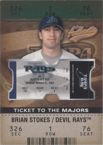 2003 Fleer Authentix - Brian Stokes #111