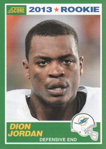 2013 Score Football Card #361 Dion Jordan Rookie. rookie card picture