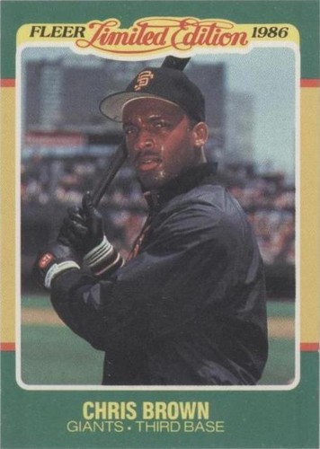 1986 Fleer Limited Edition Baseball Superstars - Chris Brown #8