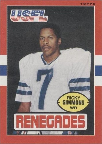 1985 Topps USFL Ricky Simmons #103