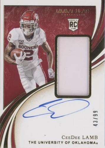 2020 Panini Immaculate Collection Collegiate CeeDee Lamb #105