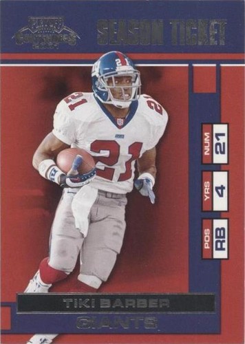 2001 Playoff Contenders Tiki Barber #60