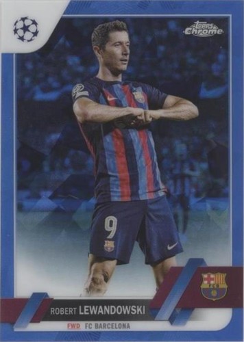 2022-23 Topps Chrome Sapphire Edition UEFA Club Competitions Robert Lewandowski #9