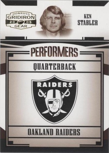 2005 Donruss Gridiron Gear Ken Stabler #P-29
