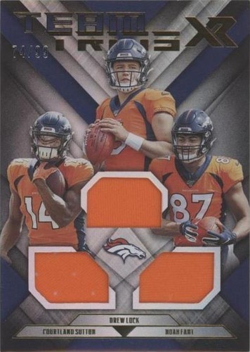 2019 Panini XR Courtland Sutton Drew Lock Noah Fant #TT-DE