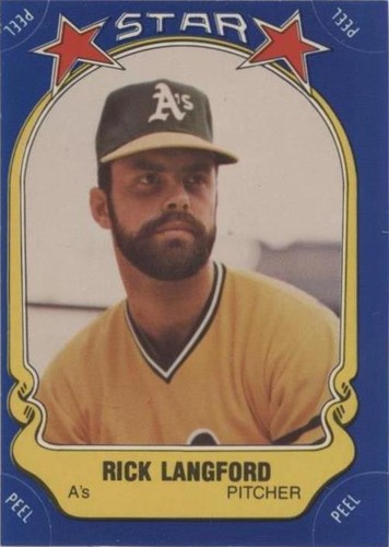 1981 Fleer Star Stickers - Rick Langford #27