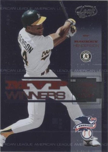 2004 Leaf Rickey Henderson Game-Worn Jersey Card リッキー