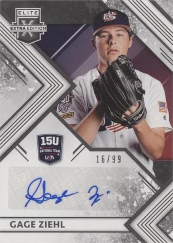 2018 Panini Elite Extra Edition - Gage Ziehl #15U-GZ