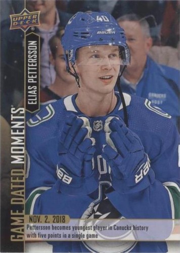 2018-19 Upper Deck Game Dated Moments - Elias Pettersson #16