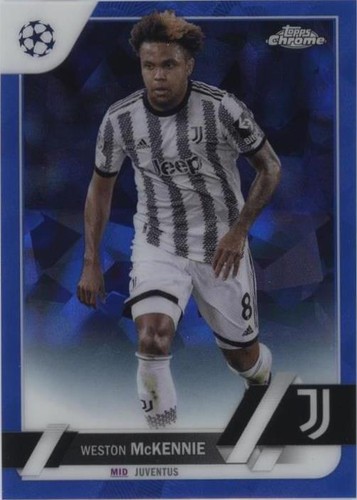2022-23 Topps Chrome Sapphire Edition UEFA Club Competitions Weston McKennie #115