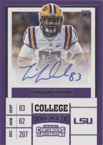 2017 Panini Contenders Draft Picks Travin Dural #151