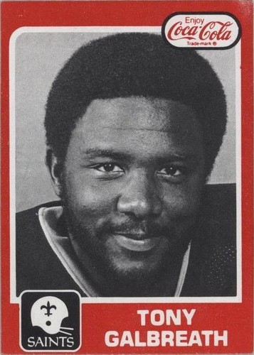 1979 Topps Coca-Cola New Orleans Saints Tony Galbreath #11