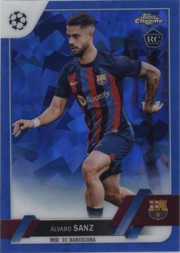2022-23 Topps Chrome Sapphire Edition UEFA Club Competitions Alvaro Sanz #67