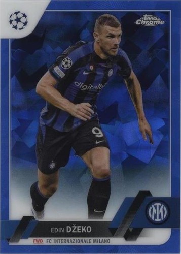 2022-23 Topps Chrome Sapphire Edition UEFA Club Competitions Edin Dzeko #192