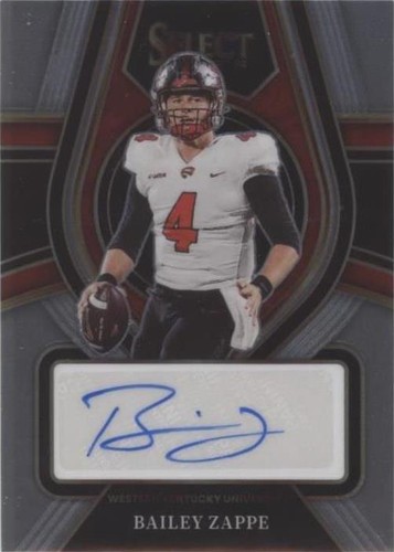 2022 Panini Select Draft Picks Bailey Zappe #RS-BZA