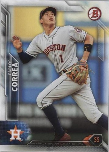 その他 CARLOS CORREA bowman refractor auto 2016 Bowman's Best Carlos Correa Green Refractor #8 serial