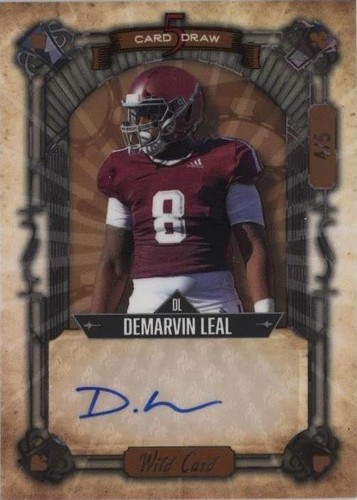 2022 Wild Card 5 Card Draw DeMarvin Leal #5CDCN-11