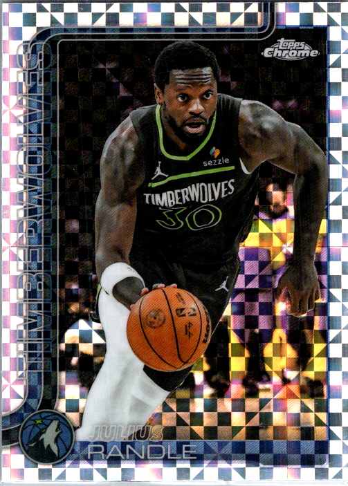 2025 Topps Chrome Julius Randle X-Fractor #123 Minnesota Timberwolves