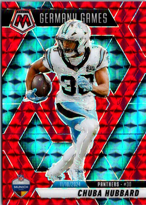 2025 Panini Mosaic Chuba Hubbard #260 Red Mosaic Carolina Panthers Football